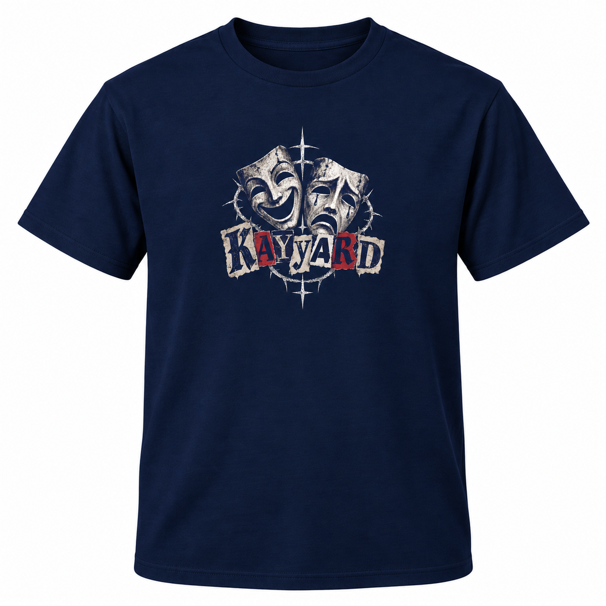 “Tragedy & Comedy” Navy Blue Tee
