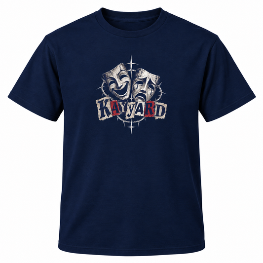 “Tragedy & Comedy” Navy Blue Tee